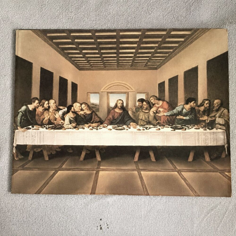 Vintage 1985 Saint Chateau Galleries The Last Supper Jesus Religious Wall Art